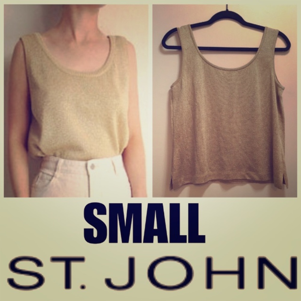 St. John Small Knit Gold Tank